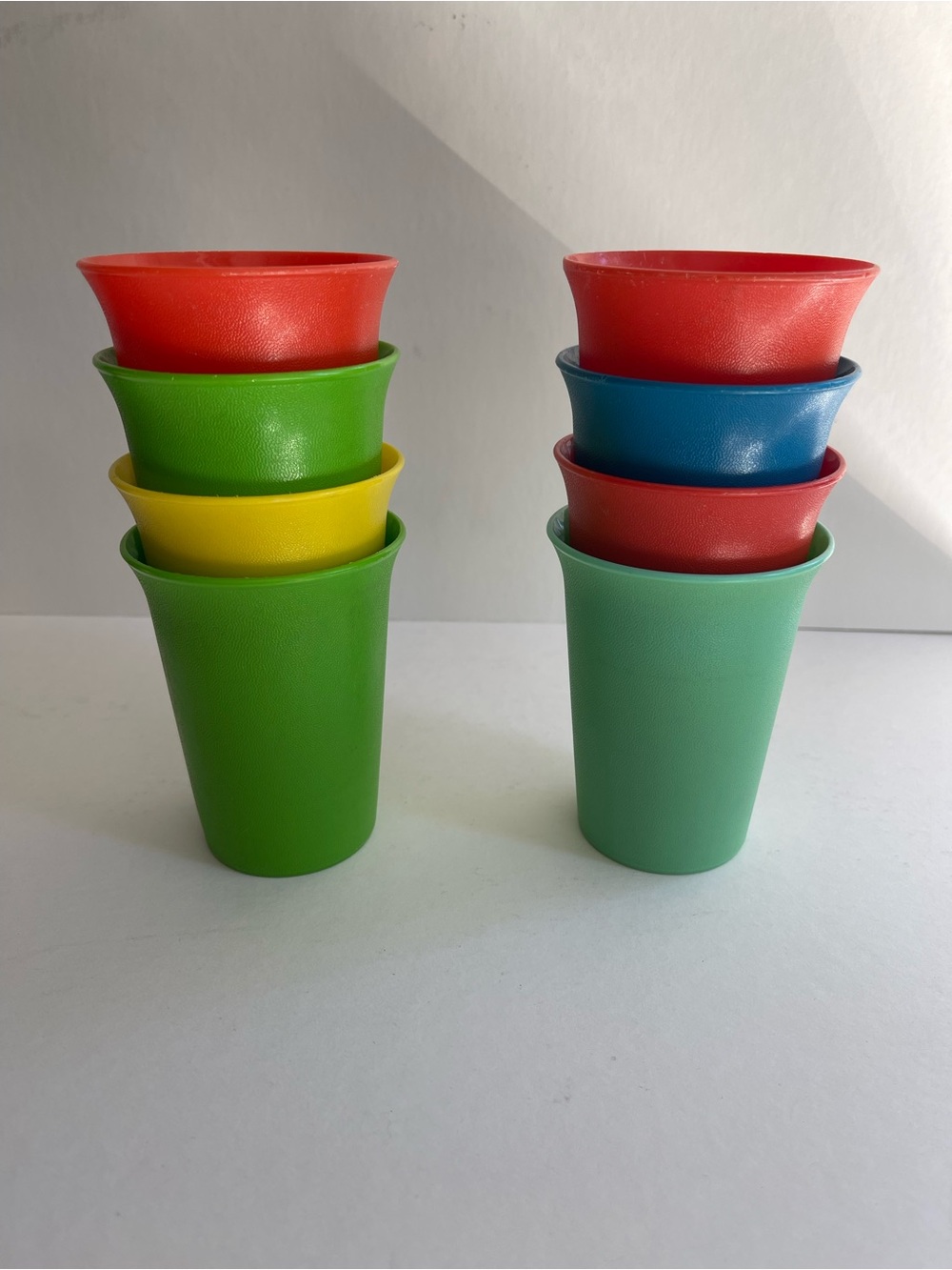 Colorful Stackable  Vintage Tupperware Kids Drinking Cups